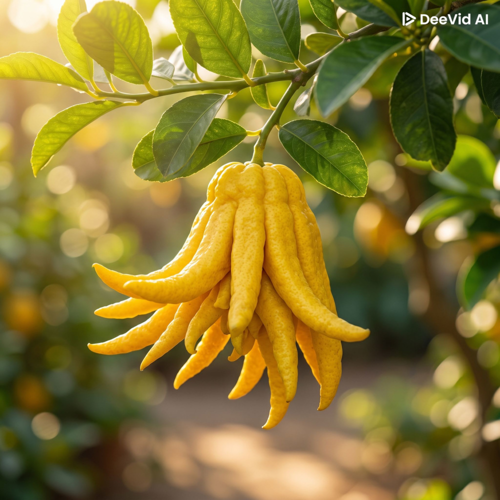 Buddhas Hand am Strauch